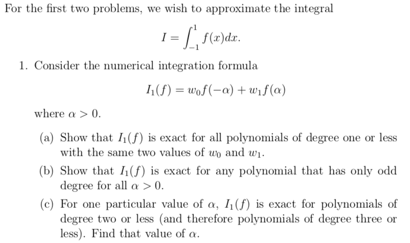 Solved For the first two problems, we wish to approximate | Chegg.com