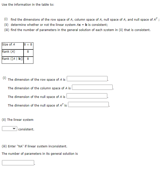 Solved Use the information in the table to find the Chegg