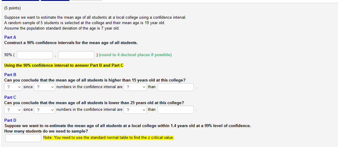 Solved Suppose we want to estimate the mean age of all | Chegg.com