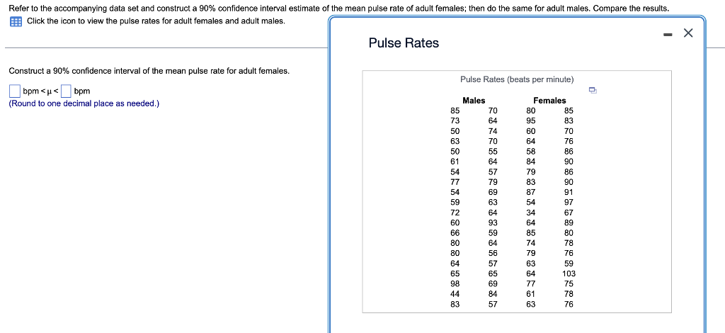 solved-pulse-rates-construct-a-90-confidence-interval-of-chegg