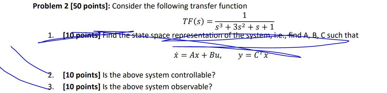 Solved Problem 2 (50 points]: Consider the following | Chegg.com