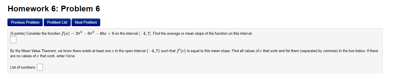 Solved Homework 6: Problem 6 Previous Problem Problem List | Chegg.com