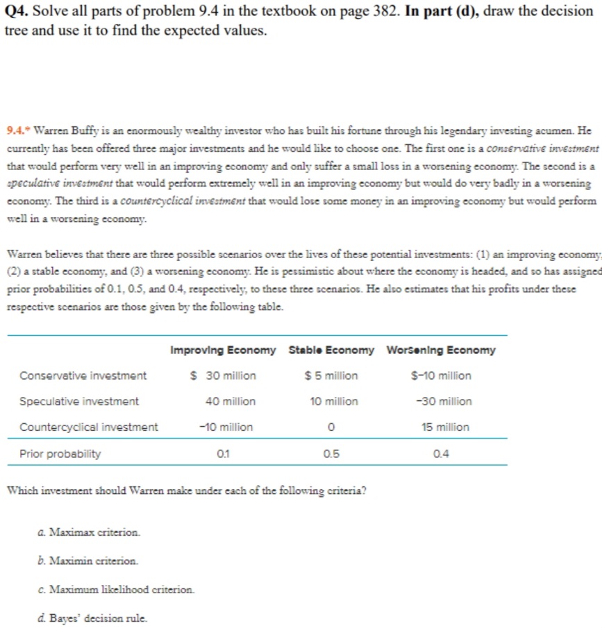 Solved Q4. Solve All Parts Of Problem 9.4 In The Textbook On | Chegg.com