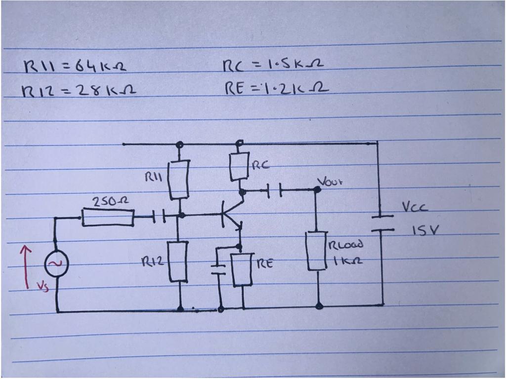 Solved Calculate the DC quiescent conditions for the circuit | Chegg.com