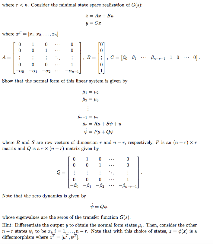 5 Recall That For A Nonlinear System Of The Form Chegg Com