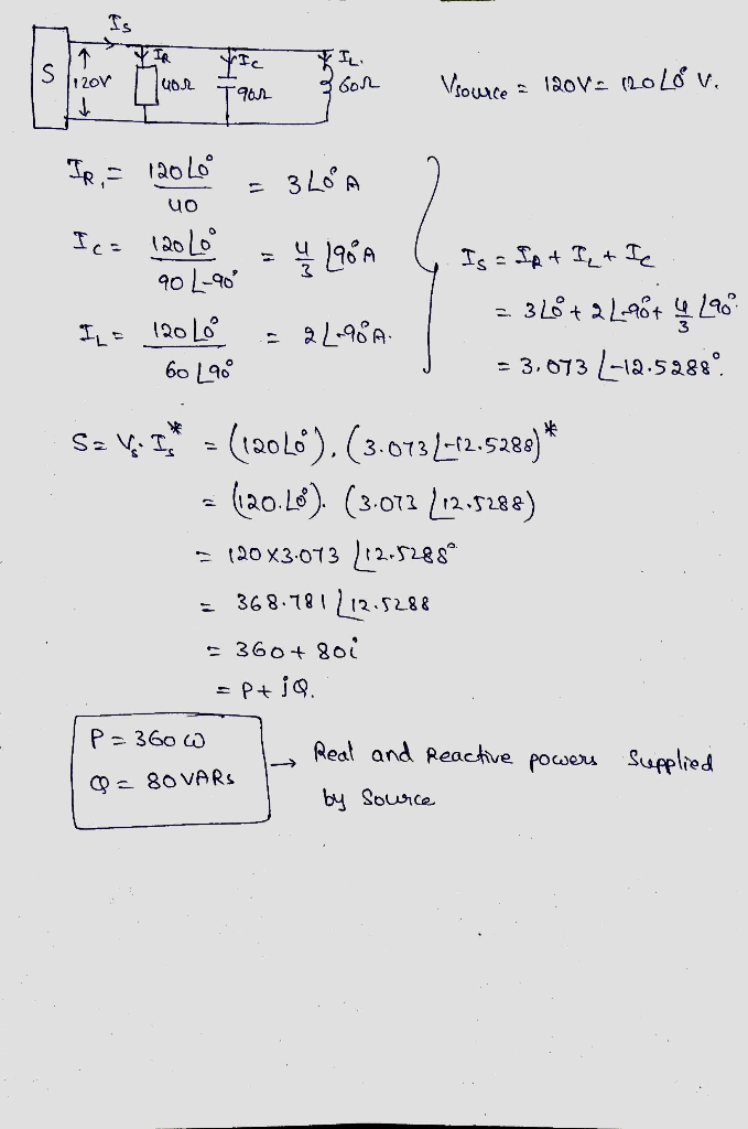 KIL 6012 Vsource = 120V= (20 40 V, The na 120Loº = BLOA 2 uo I c= 120 Lo = 4 1984 6. Is = fpt Iqt Ie. 90 _-90 3 Y tsbetet Ito