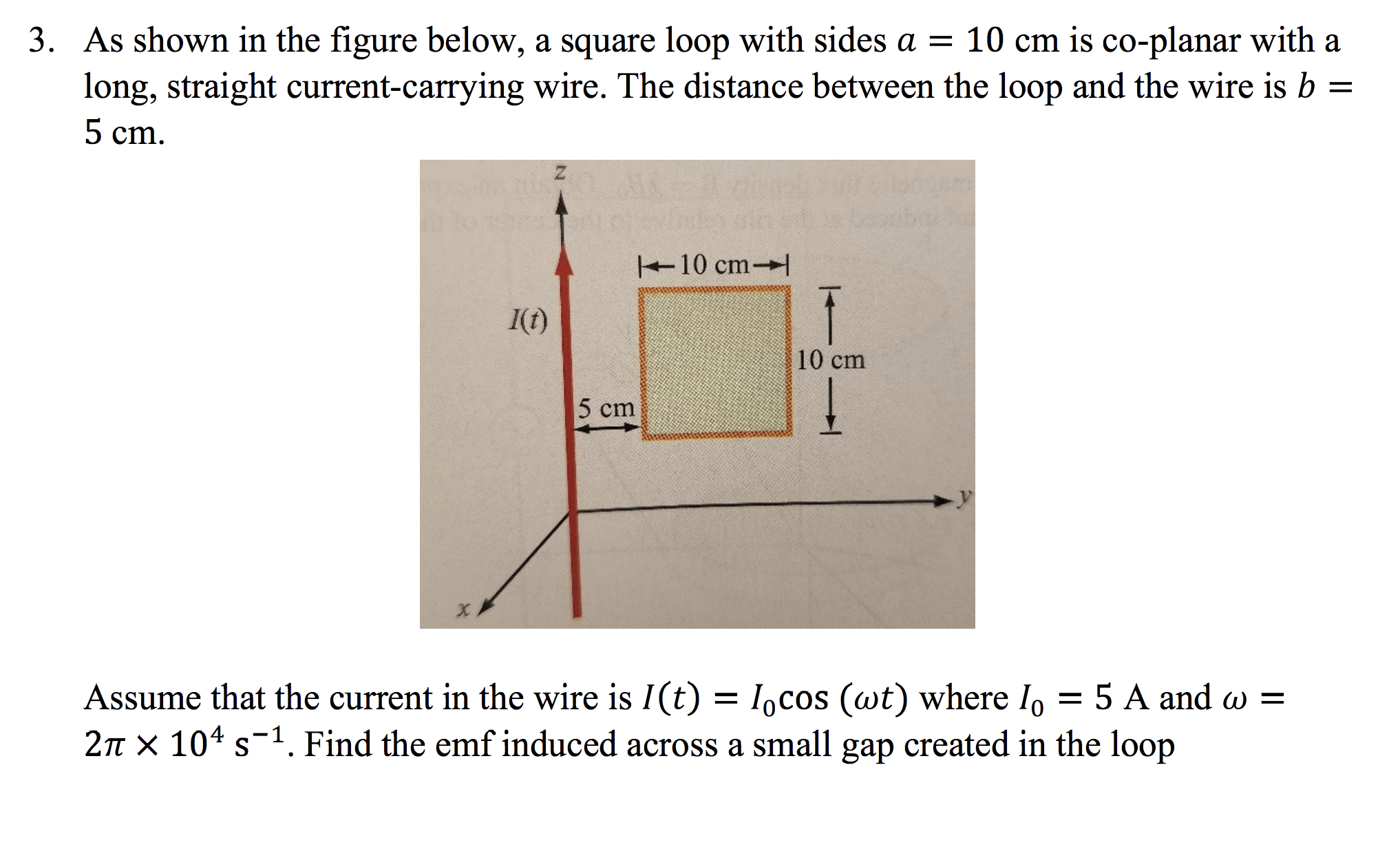 Solved 3. As shown in the figure below, a square loop with | Chegg.com