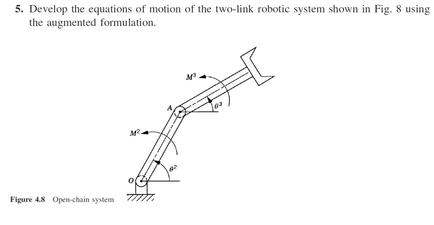 Solved 5. Develop The Equations Of Motion Of The Two-link 