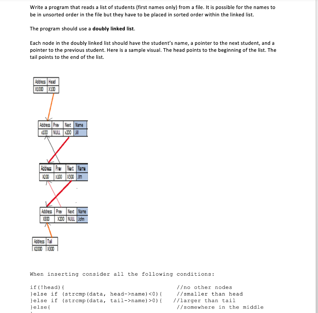 Solved Write a program that reads a list of students (first | Chegg.com