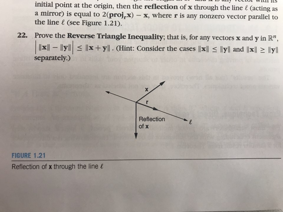 Solved initial point at the origin, then the reflection of x | Chegg.com