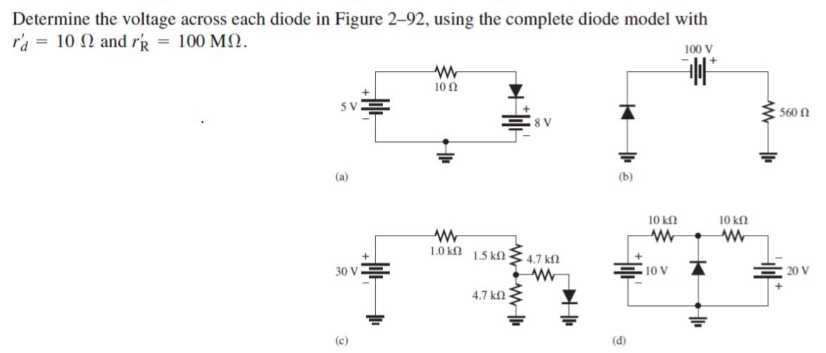 solved-determine-the-voltage-across-each-diode-in-figure-chegg