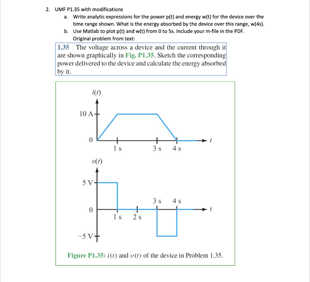 Solved 23. UMF P23.23 with modifications a. Write analytic  Chegg.com