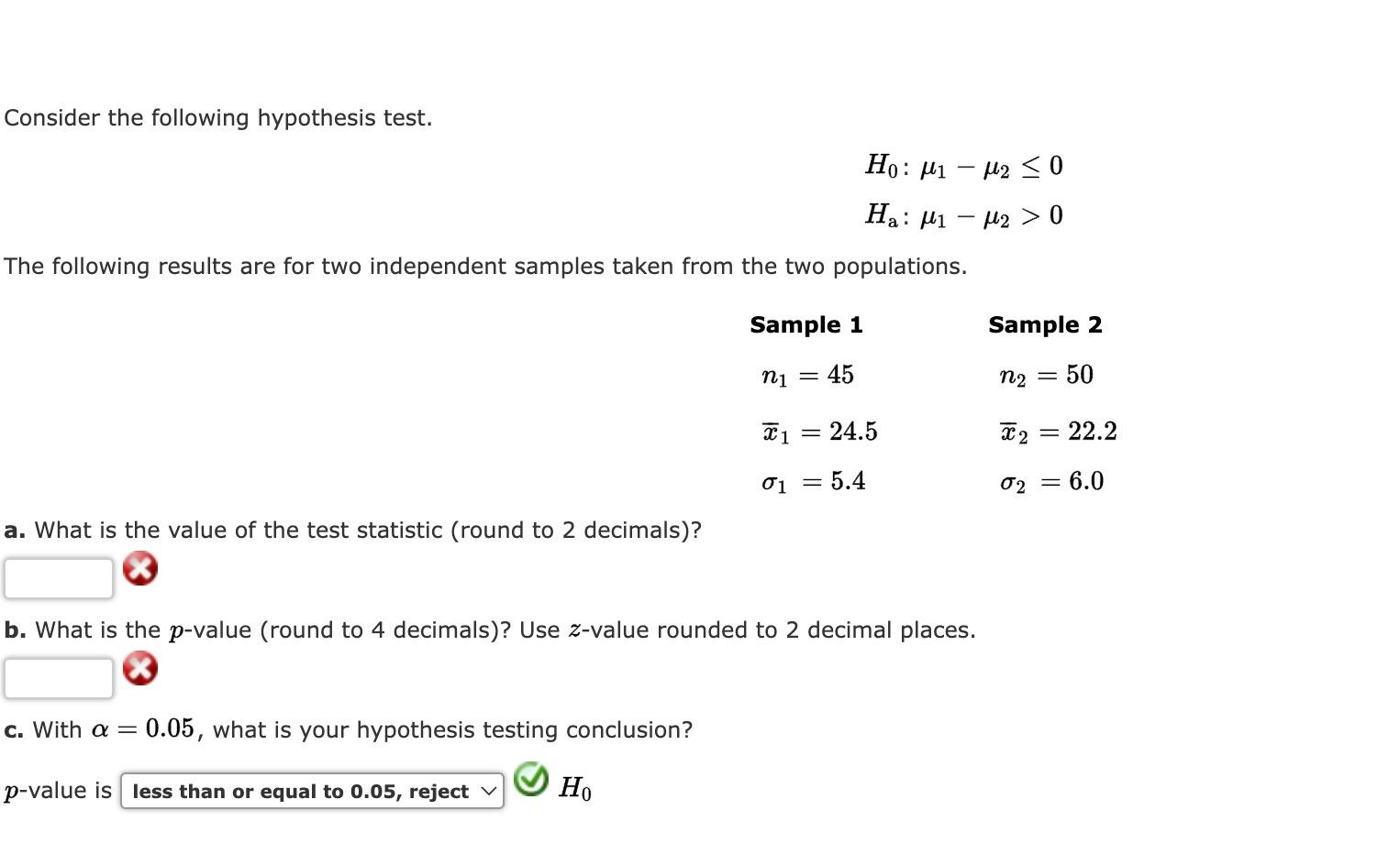 Solved Consider the following hypothesis test. | Chegg.com