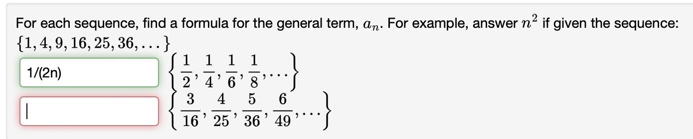 1 2 4 8 16 sequence formula example