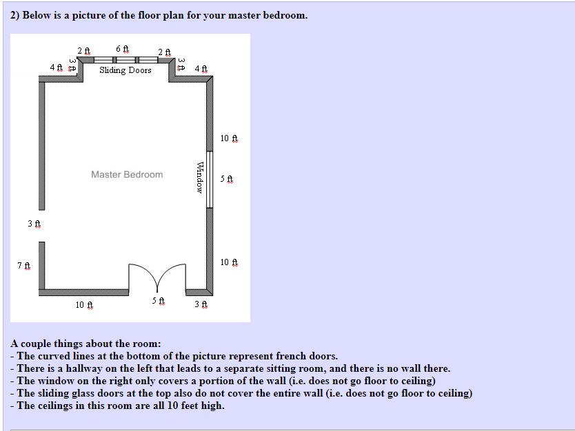Solved 2 Below Is A Picture Of The Floor Plan For Your M