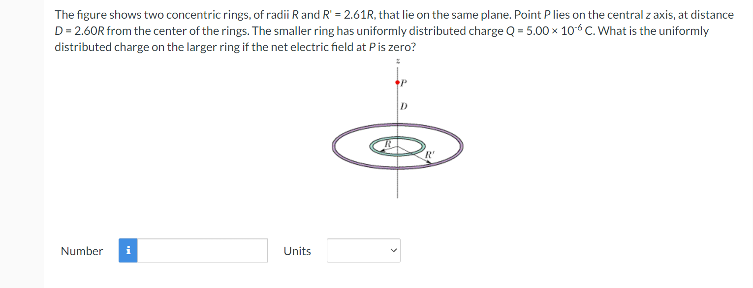 Solved The figure shows two concentric rings, of radii R and | Chegg.com