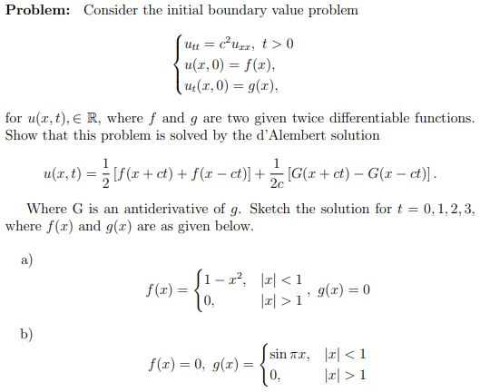 Solved Consider the initial boundary value problem utt = | Chegg.com