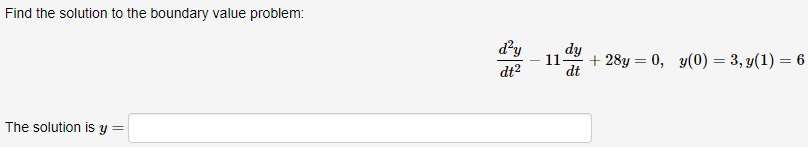 Solved Find the solution to the boundary value problem: | Chegg.com