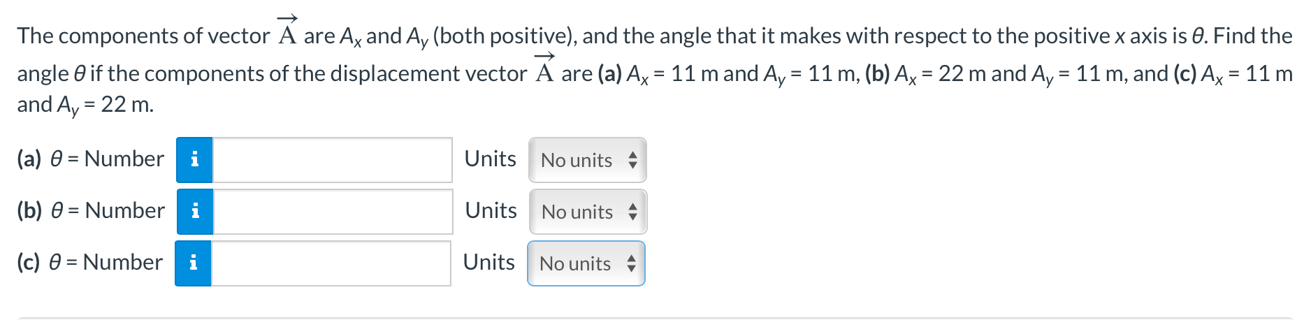 Solved The Components Of Vector A Are Ax And Ay Both Pos Chegg Com