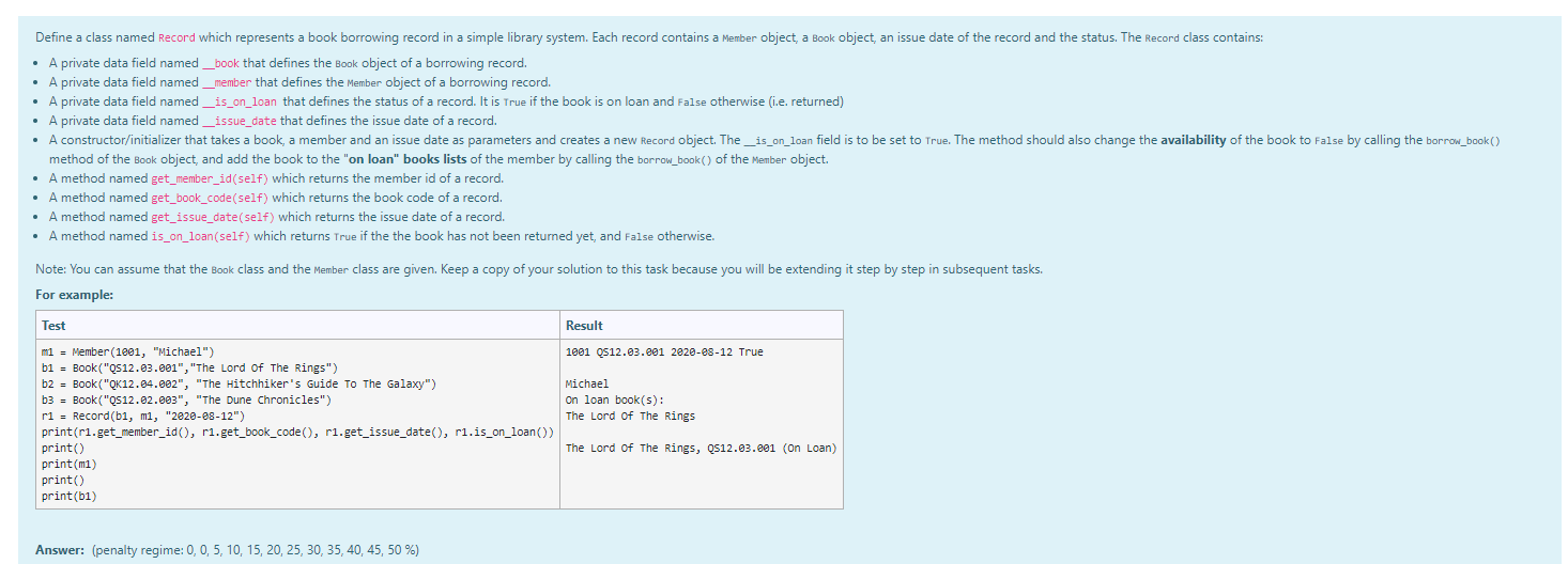 Solved class Book: def init (self, code, title): self. code | Chegg.com