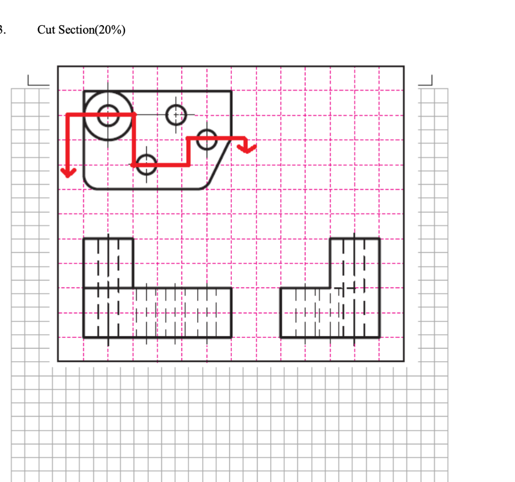 Solved Cut Section(20%) ill-till tit - 年 14 +-+-+-+-+-+-+--- | Chegg.com