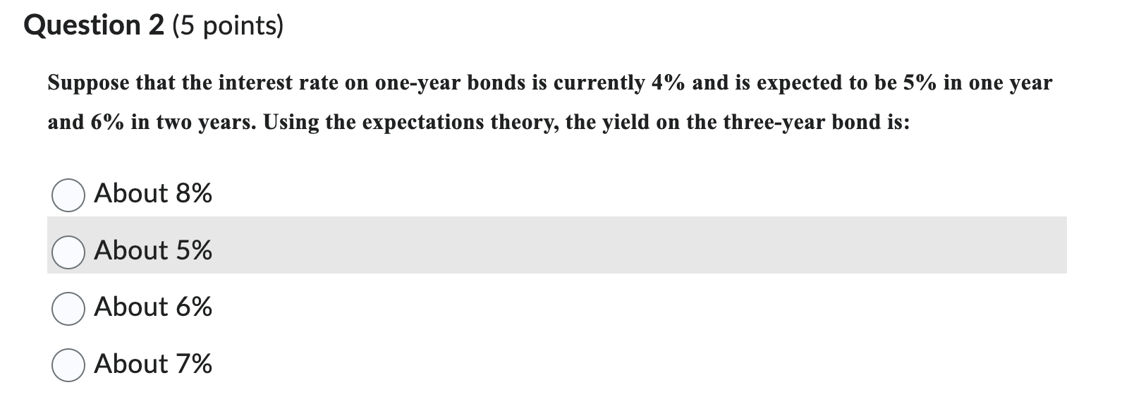 Solved Suppose That The Interest Rate On One-year Bonds Is | Chegg.com