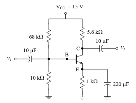 Solved Calculate voltage gain (AV) of the transistor | Chegg.com