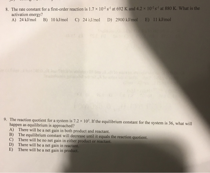 Solved The rate constant for a first-order reaction is 1.7 | Chegg.com