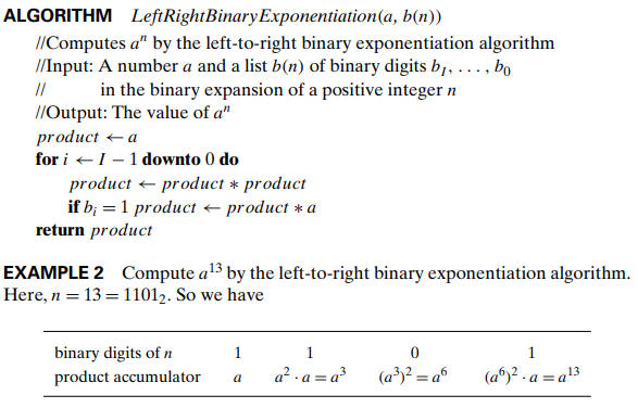 Solved ALGORITHM LeftRightBinaryExponentiation(a, b(n)) | Chegg.com