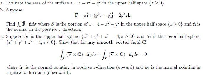 Solved A Evaluate The Area Of The Surface Z 4 12 Y2 Chegg Com