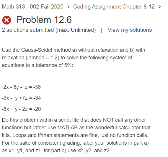 I need the CODE for Matlab, please do NOT answer with | Chegg.com