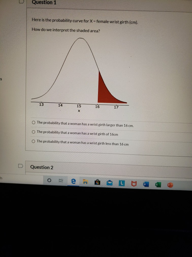 Solved Question 1 Here Is The Probability Curve For X Chegg