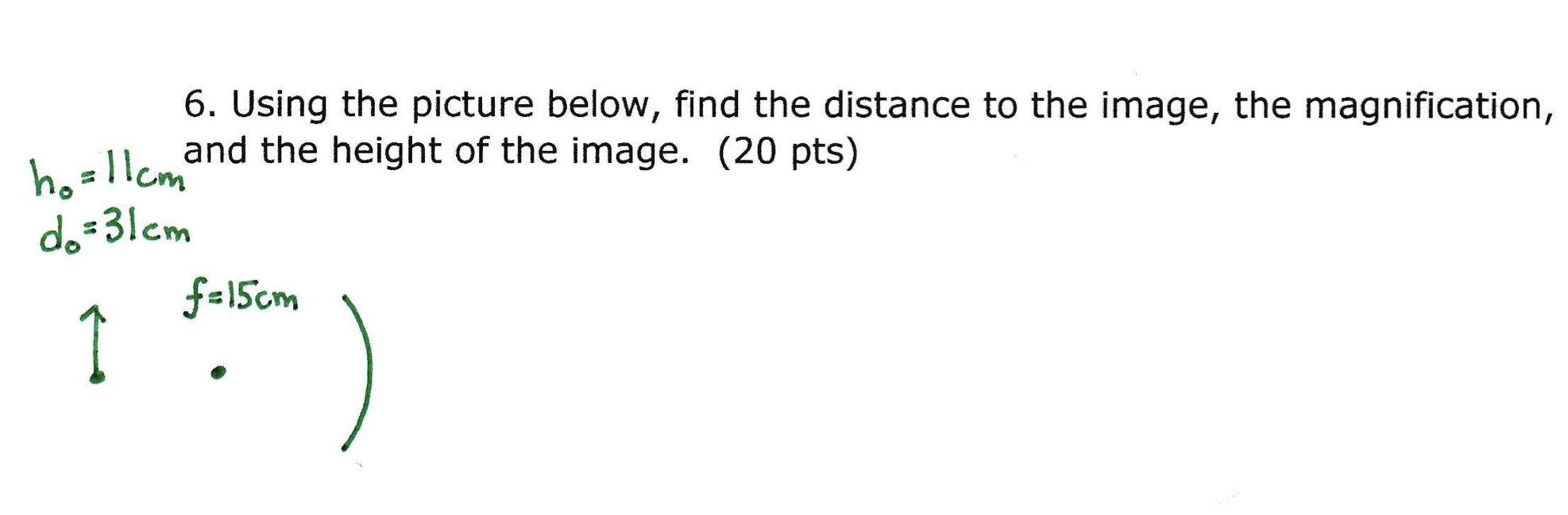 Solved 6. Using the picture below, find the distance to the | Chegg.com