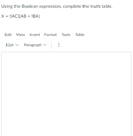 Solved Using the Boolean expression, complete the truth | Chegg.com