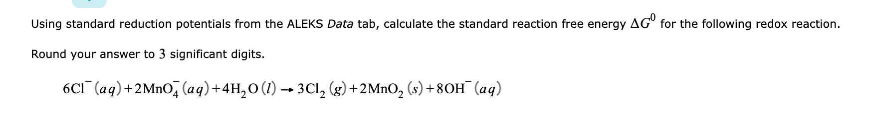 Solved Using standard reduction potentials from the ALEKS | Chegg.com