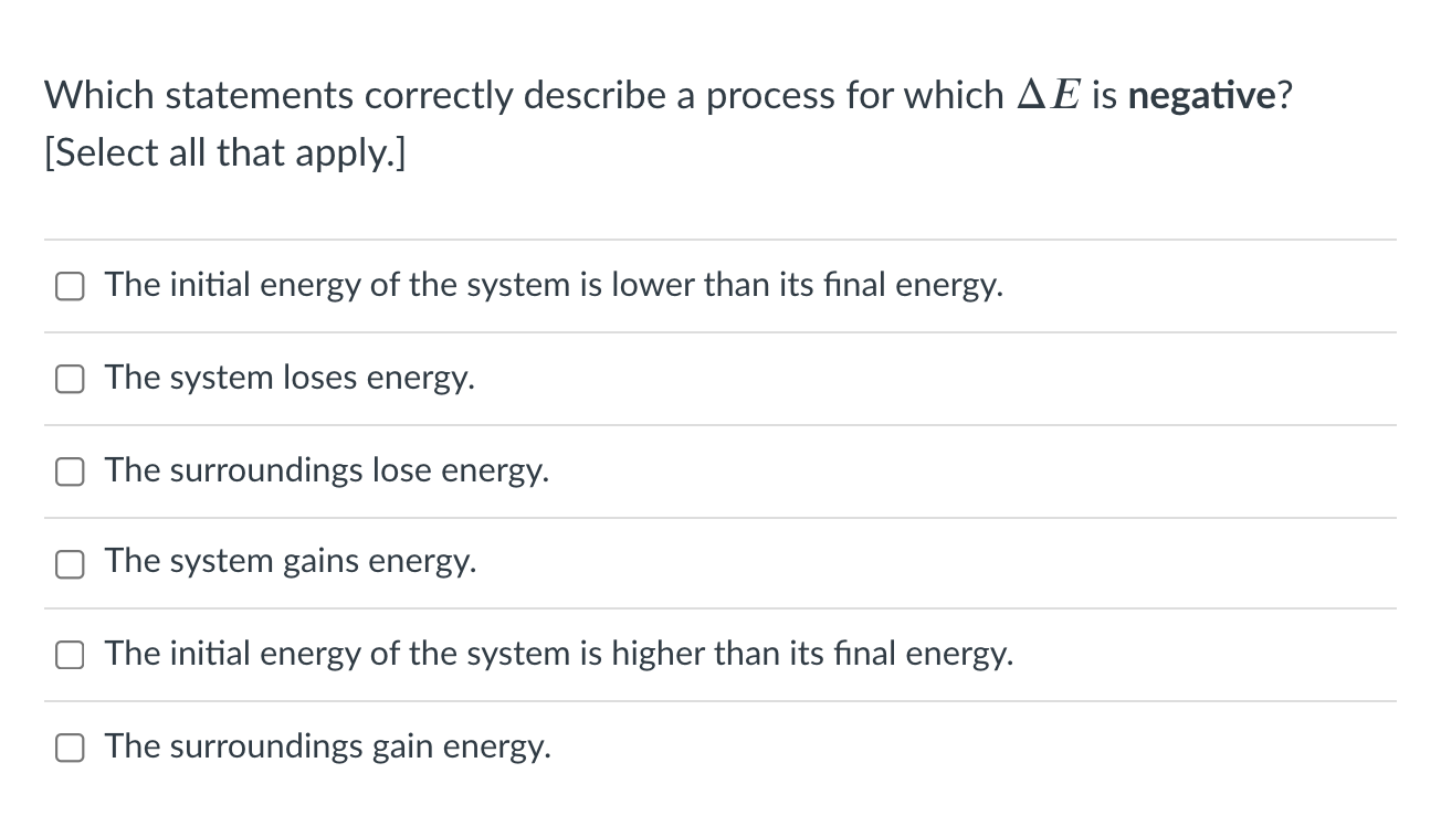 Solved Which statements correctly describe a process for