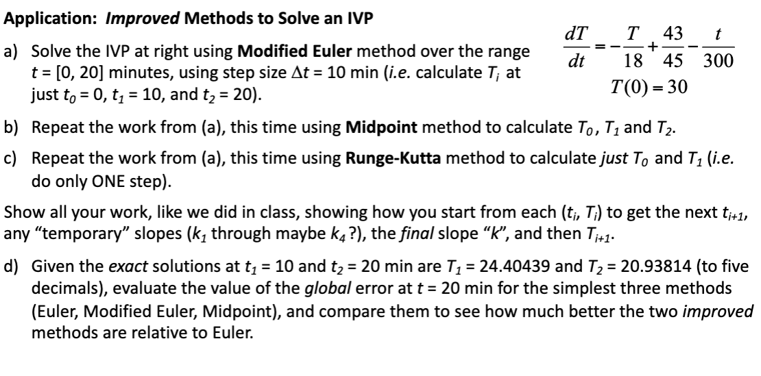 Solved You Want To Solve The Same Ivp Given In 11 2 Over Two