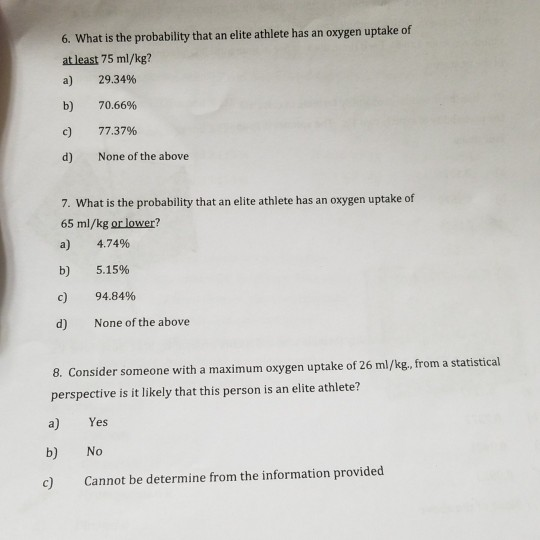 Solved Questions 6, 7.and 8 use the following information, | Chegg.com