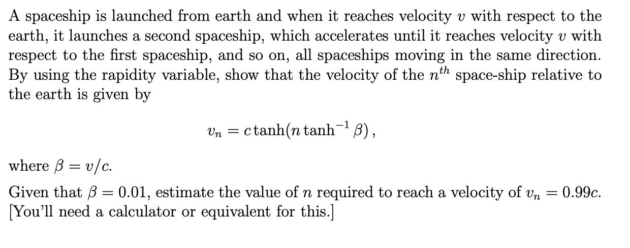 Solved Earth It Launches A Second Spaceship Which Accel Chegg Com