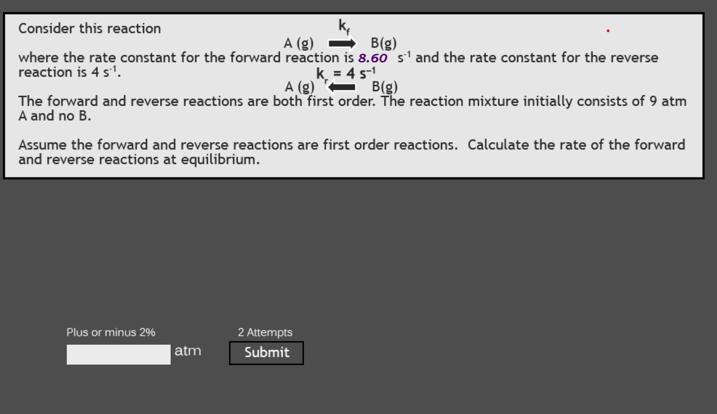 Solved Consider This Reaction Where The Rate Constant For Chegg Com   PhpyoiGE1