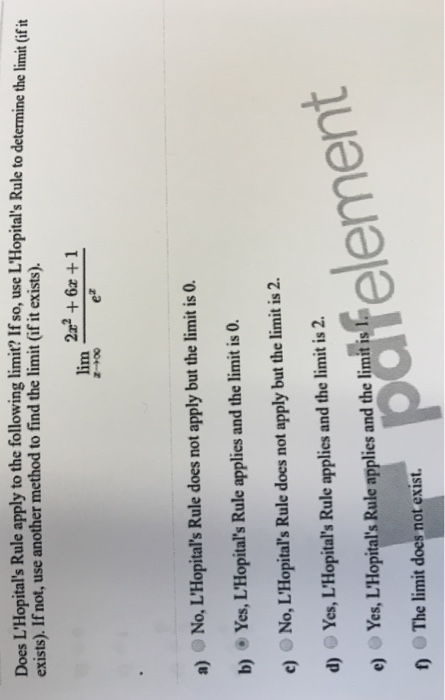 Solved I know the answer is b but how do you get there? | Chegg.com