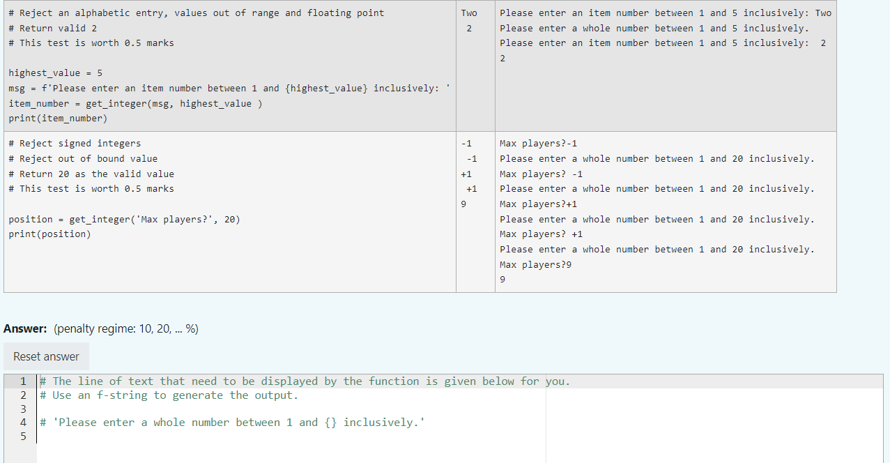 Solved create a function called get integer get integer has chegg