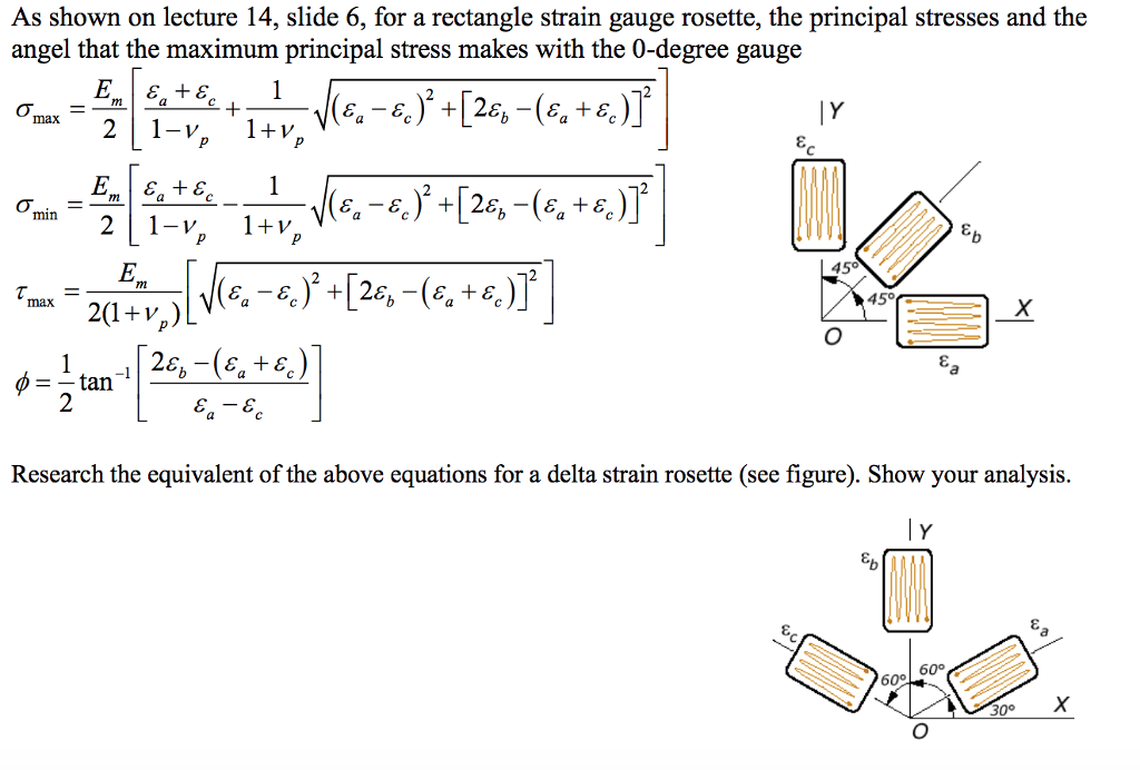 Rosette Strain Gauge Equations - Tessshebaylo