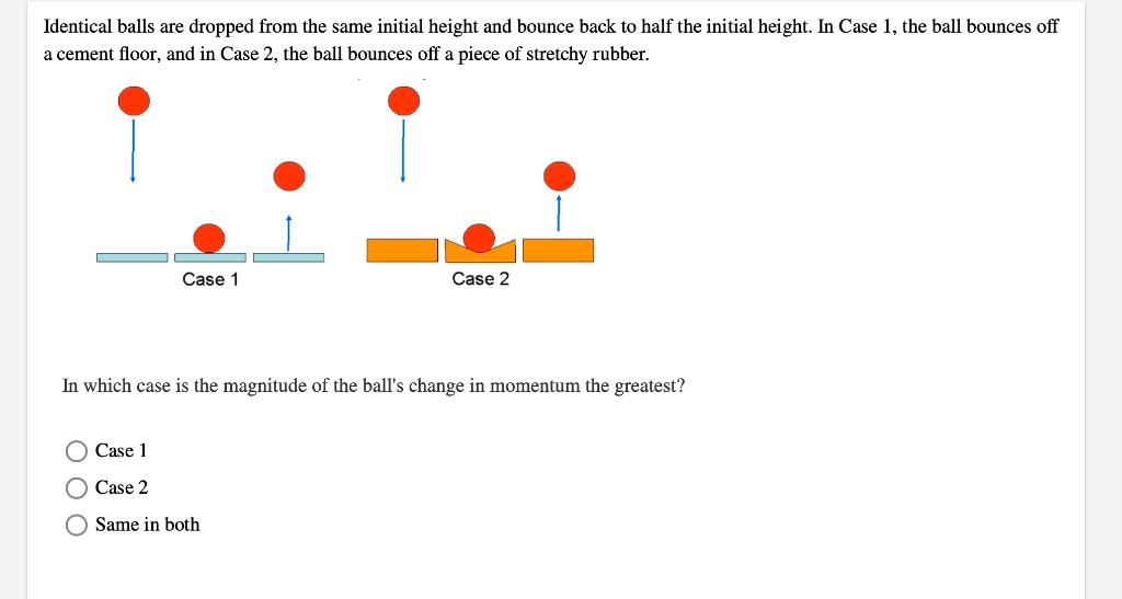 Solved Identical balls are dropped from the same initial