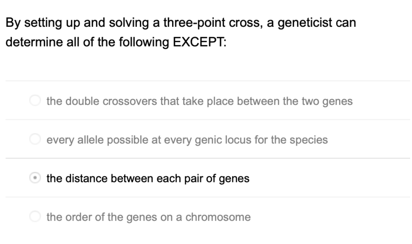 Solved By setting up and solving a three-point cross, a | Chegg.com
