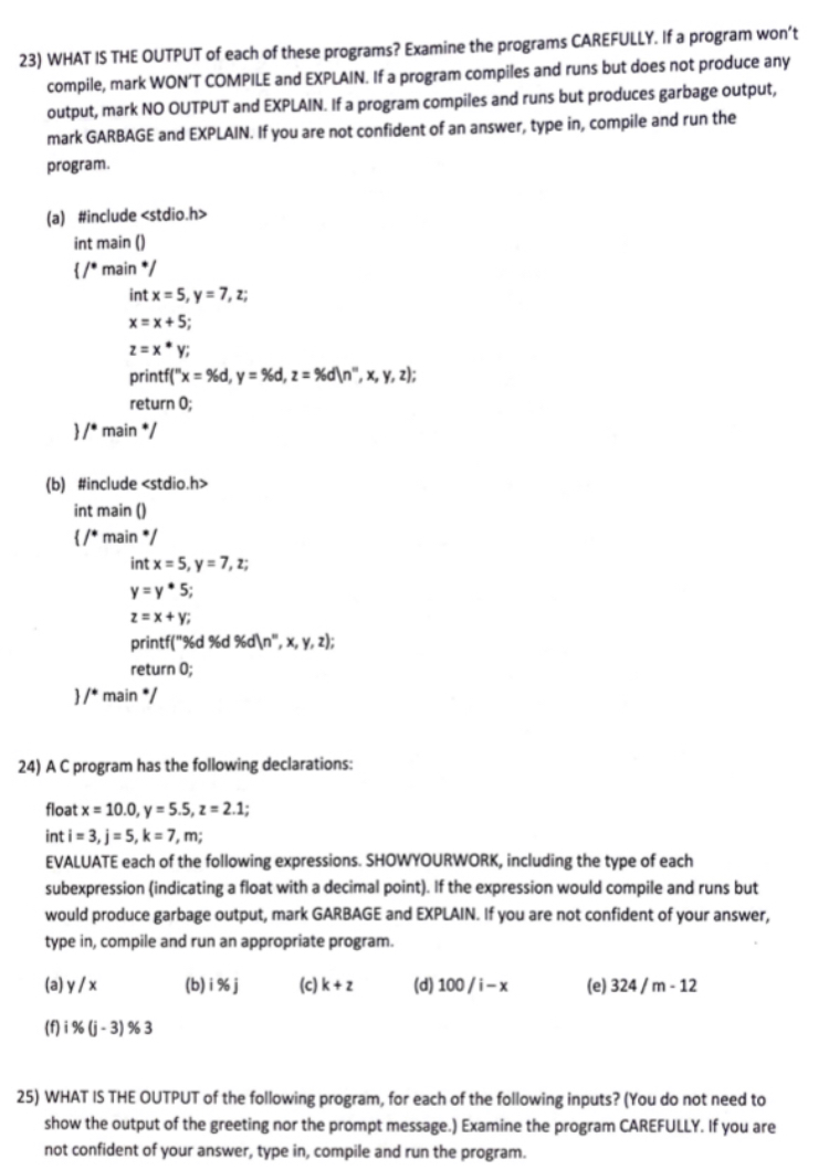 CSCI1320: Introduction to C Programming 2 [KSH] 1) | Chegg.com