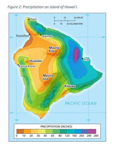 Solved Figure 1: Topographic map of island of Hawai'iFiaure | Chegg.com