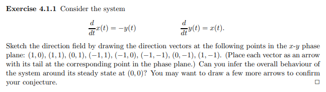 Solved Exercise 4.1.1 Consider the system | Chegg.com
