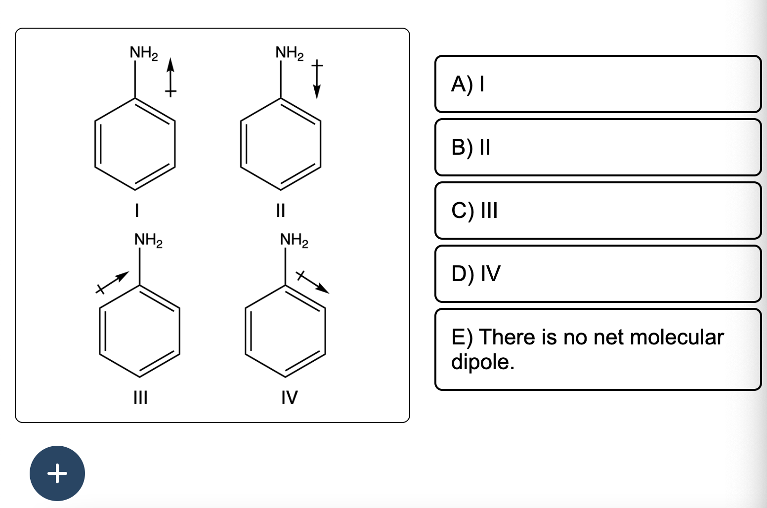 Solved identify the overall molecular dipole moment of | Chegg.com