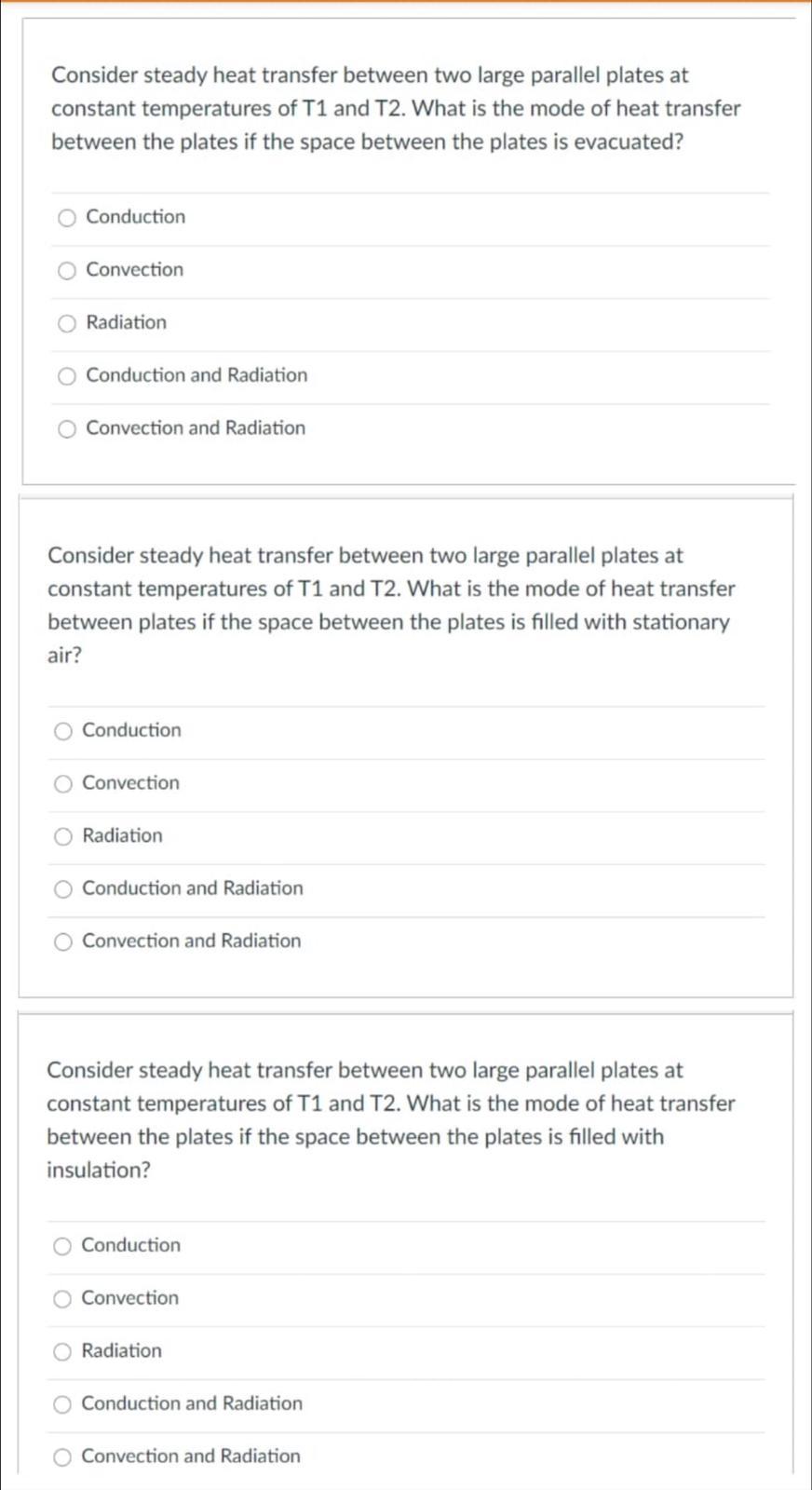 Solved Consider steady heat transfer between two large | Chegg.com